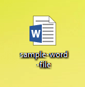 I’ve created a simple Word sample file. In my case, I’m using Word 2013 – but you can use any version of Office.